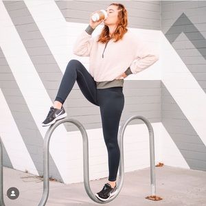 FABLETICS NAVY BLUE WAFFLE LEGGINGS
